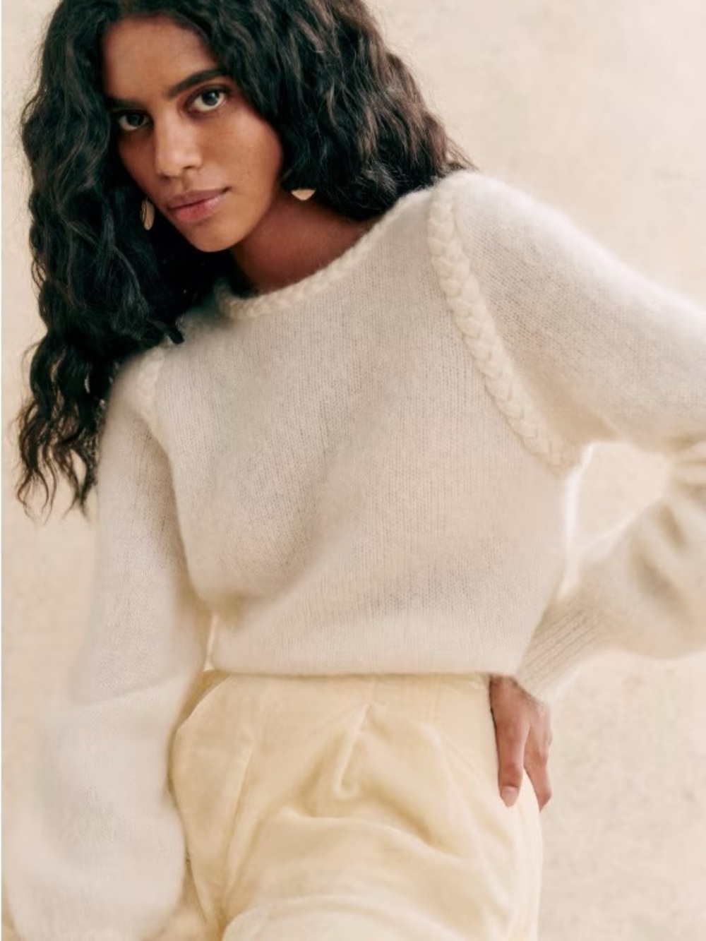 La Maille Sezane Paris Cream Sweater